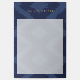 DESIGNERイカットパターンBLUE パーソナライズされた ポストイット