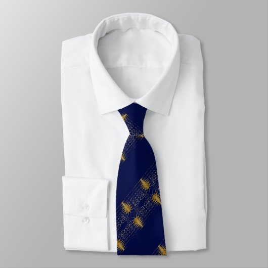 Designer 2013シグネチャーシリーズ：青の金ゴールド ネクタイ (タイ)