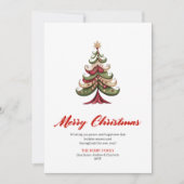 Designer Artistic Christmas Tree Holiday Template シーズンカード (正面)