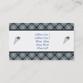 Designer Blue Plaid名刺 名刺 (裏面)