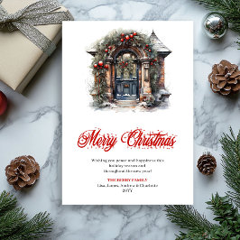 Designer Cozy Christmas Scene Greeting Card シーズンカード