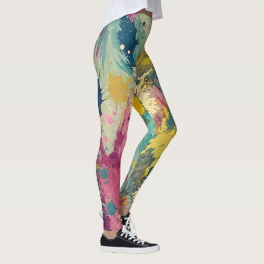 Designer-Leggings mit ausgefallenem Muster  レギンス (右)