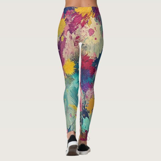 Designer-Leggings mit ausgefallenem Muster  レギンス (裏面)
