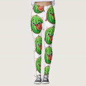 Designer-Leggings mit ausgefallenem Muster レギンス (正面)