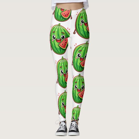 Designer-Leggings mit ausgefallenem Muster レギンス (正面)