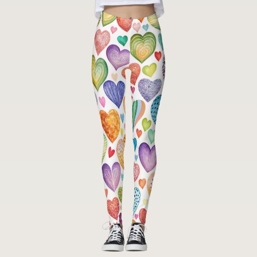 Designer-Leggings mit ausgefallenem Muster Leggin レギンス (正面)