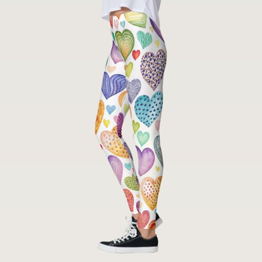 Designer-Leggings mit ausgefallenem Muster  Leggin レギンス (左)