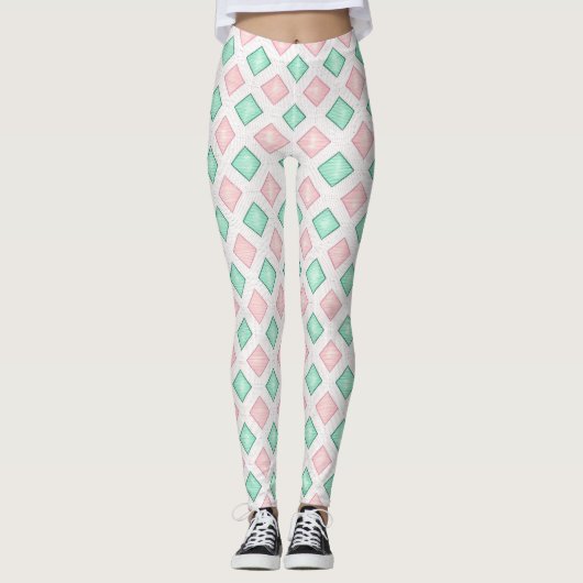 Designer-Leggings mit ausgefallenem Muster  Leggin レギンス (正面)