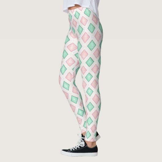 Designer-Leggings mit ausgefallenem Muster  Leggin レギンス (左)