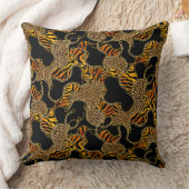 Designer Luxe Animal Print With Gold Chains クッション (ブランケット)