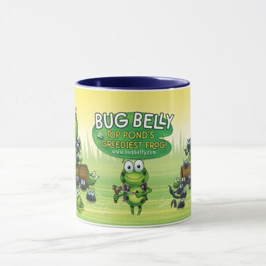 Designer Mug with frog characters design マグカップ (中央)
