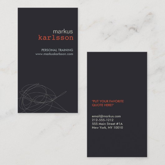 DESIGNER SCRIBBLE No. 2名刺 名刺 (正面/裏面)