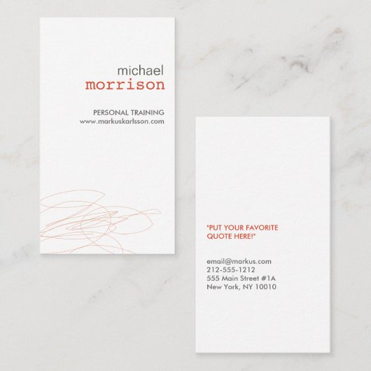 DESIGNER SCRIBBLE No. 3名刺 名刺 (正面/裏面)