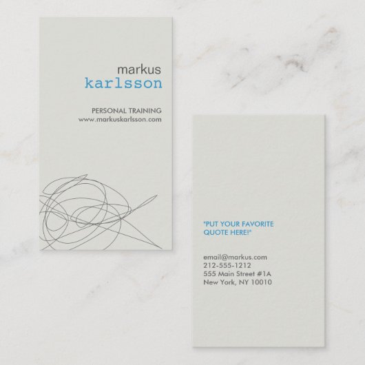 DESIGNER SCRIBBLE No. 4名刺 名刺 (正面/裏面)