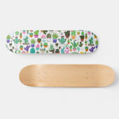 Designer Succulent Plant Cactus Skateboard Deck    スケートボード (横)