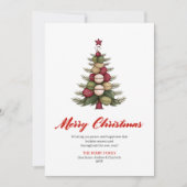 Designer Whimsical Christmas Tree Greeting Card シーズンカード (正面)