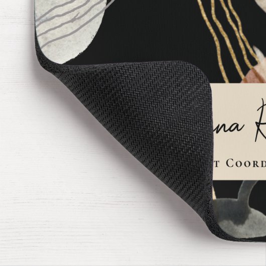 Designer's Choice Artistic Abstract with Name マウスパッド (コーナー)