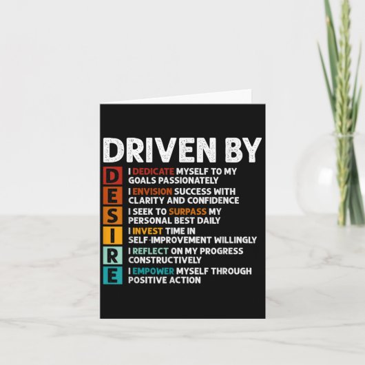 Desire Definition Motivational Quote Affirmations  カード (正面)