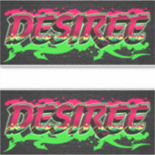 Desiree Vorname Name Graffiti Aufkleber Sticker シール (正面)