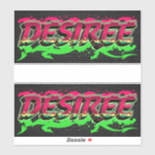 Desiree Vorname Name Graffiti Aufkleber Sticker シール (シート)