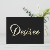 Desiree white gold Handwriting Karte カード (スタンド正面)