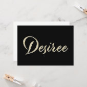 Desiree white gold Handwriting Karte カード (正面/裏面インサイチュ)