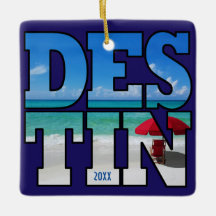 Desitun FLビーチ傘タイポグラフィUse Own Photo