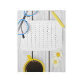 Desk 40ペー魅力的ジのメモ帳(コーヒー&デイジー付) ノートパッド (回転)