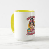 Desk Chaos + Hot Coffee – Women's Motivational Mug マグカップ (正面左)