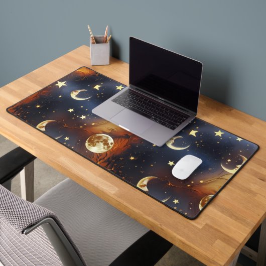 Desk Mat – Luxury Dreamy Fiery Orange Celestial  デスクマット (オフィス2)
