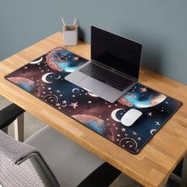 Desk Mat - Rose Gold Celestial Moon デスクマット