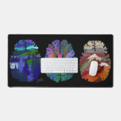 Desk Mat with Brain Art デスクマット (キーボード&マウス)