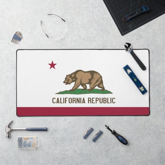 Desk Mat with flag of California, USA デスクマット (ワークステーション)
