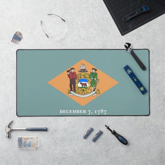 Desk Mat with flag of Delaware, USA デスクマット (ワークステーション)