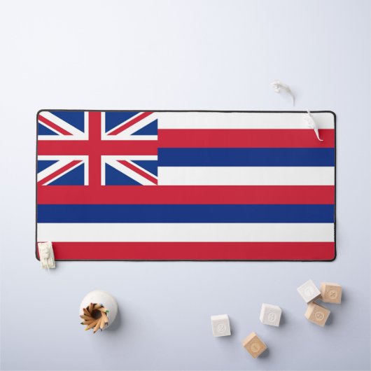 Desk Mat with flag of Hawaii, USA デスクマット (キッズテーブル)