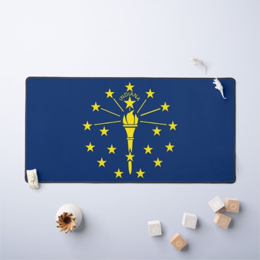 Desk Mat with flag of Indiana, USA デスクマット (キッズテーブル)