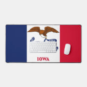 Desk Mat with flag of Iowa, USA デスクマット (キーボード&マウス)