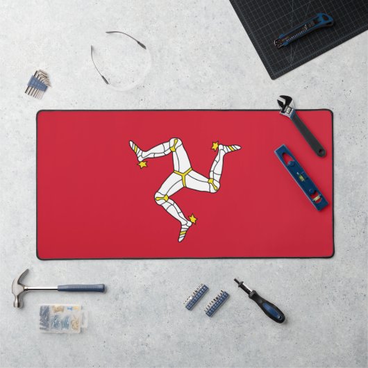 Desk Mat with flag of Isle of Man, UK デスクマット (ワークステーション)
