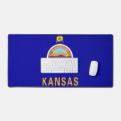 Desk Mat with flag of Kansas State, USA デスクマット (キーボード&マウス)