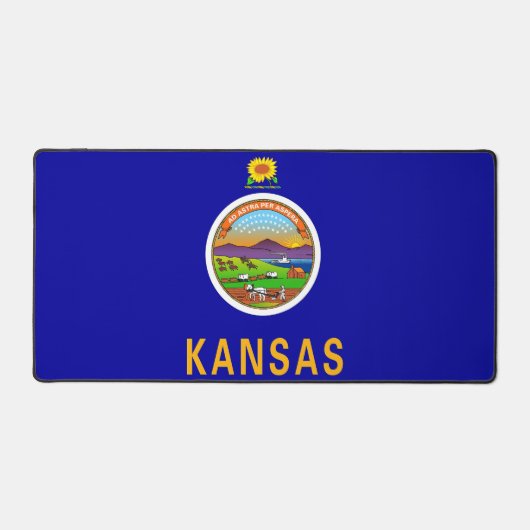 Desk Mat with flag of Kansas State, USA デスクマット (正面)