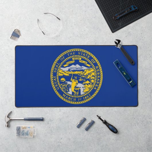 Desk Mat with flag of Nebraska, USA デスクマット (ワークステーション)