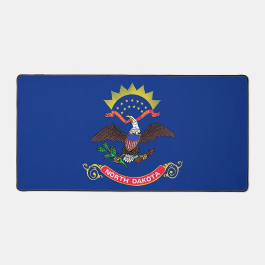Desk Mat with flag of North Dakota, USA デスクマット (正面)