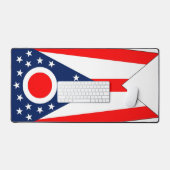 Desk Mat with flag of Ohio State, USA デスクマット (キーボード&マウス)