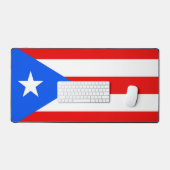 Desk Mat with flag of Puerto Rico, USA デスクマット (キーボード&マウス)