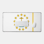 Desk Mat with flag of Rhode Island, USA デスクマット (キーボード&マウス)