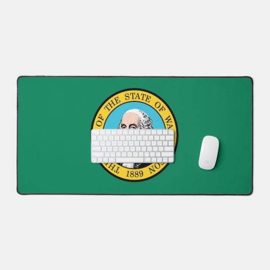 Desk Mat with flag of Washington State デスクマット (キーボード&マウス)