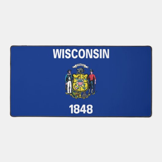 Desk Mat with flag of Wisconsin State デスクマット (正面)