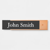 Desk Name Plate, Standard (2" x 8"), Silver サインプレート (正面)
