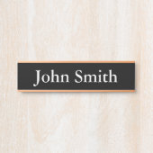 Desk Name Plate, Standard (2" x 8"), Silver サインプレート (正面)