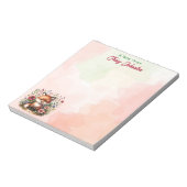 Desk of パーソナライズされた Waterカラーキツネから ノートパッド (回転)